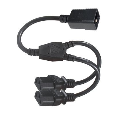 C20 έως 2xC13 Y-Splitter Power Cord 15A 250V Καθαρό χαλκό