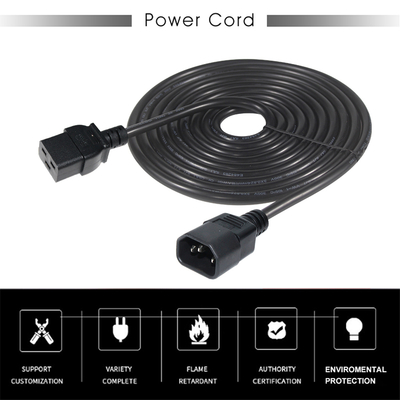 Καλώδιο ρεύματος IEC C19 σε C14 18-14AWG PVC Jacket