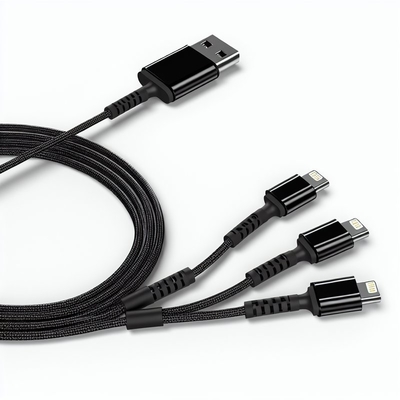 Επικυρωμένο καλώδιο φόρτισης USB 3in1 με ταχεία φόρτιση 15W