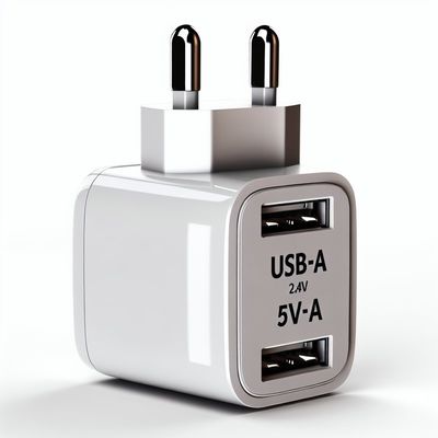 SA Plug Dual USB-A Wall Charger 5V 2.4A για κινητές συσκευές