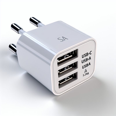 Ηλεκτρονική συσκευή φόρτισης USB με θύρα USB-C και USB-A 5V 3.4A