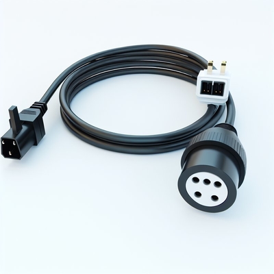 UK 3Pin έως 2x IEC C13 Σχοινί ρεύματος H05VV-F 0,75mm2