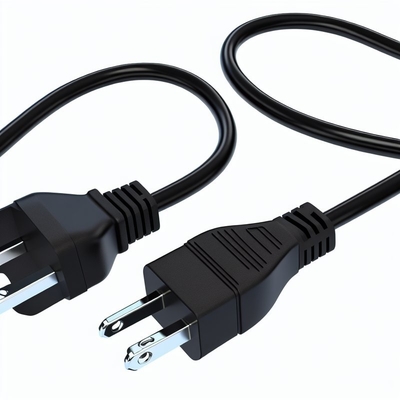 NEMA 5-15P έως 5-15R Δυναμικό καλώδιο 1FT 2FT για τροφοδοσία ηλεκτρικού ρεύματος υπολογιστών
