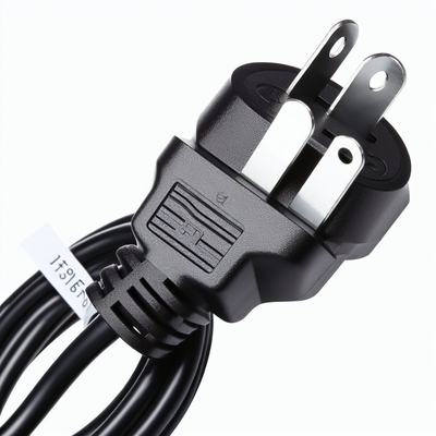 NEMA 5-15P έως 5-15R Δυναμικό καλώδιο 1FT 2FT για τροφοδοσία ηλεκτρικού ρεύματος υπολογιστών