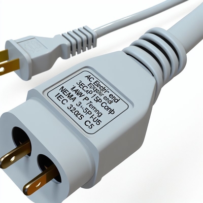 Καλώδιο τροφοδοσίας NEMA 5-15P σε IEC C5 14AWG 250V 16A Μαύρο
