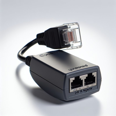 Ηλεκτρονική συσκευή ένεσης POE 24V 1A UK Plug με 2 θύρες RJ45 για κάμερα IP