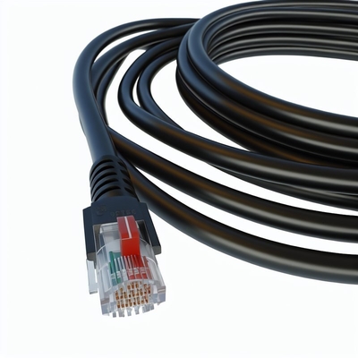 Μαύρο καλώδιο τηλεφώνου RJ11 25ft 4P4C 4P2C Καλώδιο επέκτασης