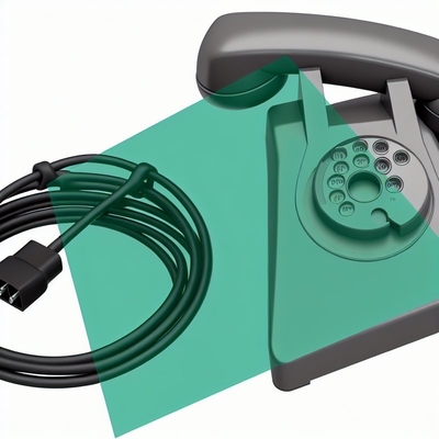 Προσαρμοσμένο καλώδιο τηλεφώνου RJ9 RJ11 RJ12 4P4C 28AWG PVC