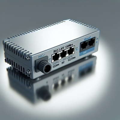 802.3af 12V POE Splitter με DC Jack USB-C 100Mbps