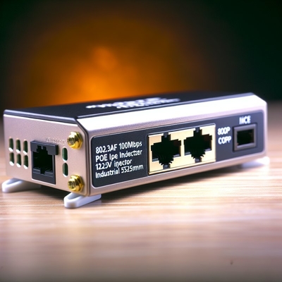 802.3af 12V POE Splitter με DC Jack USB-C 100Mbps