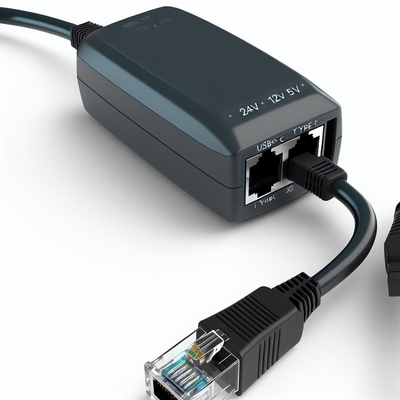 48V έως 24V 12V 5V POE Splitter με σύνδεσμο RJ45 1Gbps