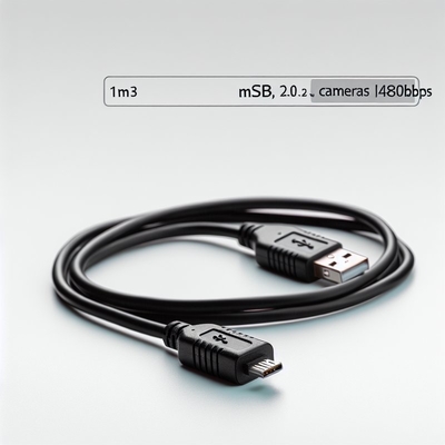 Μίνι USB 2.0 καλώδιο 1m γρήγορη φόρτιση Μεταφορά δεδομένων για κάμερα MP3