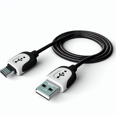 Μίνι USB 2.0 καλώδιο 1m γρήγορη φόρτιση Μεταφορά δεδομένων για κάμερα MP3