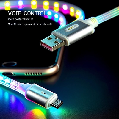 Κεφάλαιο φόρτισης USB τύπου C με πολύχρωμο φως
