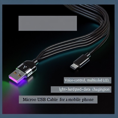 Κεφάλαιο φόρτισης USB τύπου C με πολύχρωμο φως
