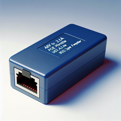 Διαχωριστής PoE 48V σε 5V 2.4A με εξόδους USB και RJ45 IEEE 802.3af