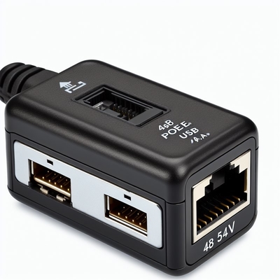 Διαχωριστής PoE 48V σε 5V 2.4A με εξόδους USB και RJ45 IEEE 802.3af