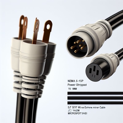 Καλώδιο τροφοδοσίας NEMA 5-15P σε 5-15R 0.5m SJT 16AWG 125V 15A