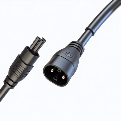 C8 αρσενικό σε C7 θηλυκό 0,8m καλώδιο ισχύος 18AWG PVC ROHS πιστοποιημένο