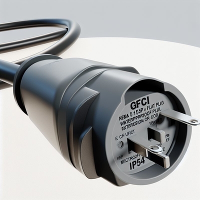 Επιπρόσθετο καλώδιο GFCI NEMA 5-15P σε 5-15R αδιάβροχο IP53