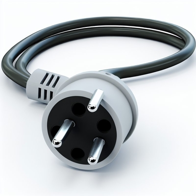 Βραζιλία NBR14136 IEC320 C5 3-pin καλώδιο ρεύματος 3x0.75mm2 1.8M Μαύρο