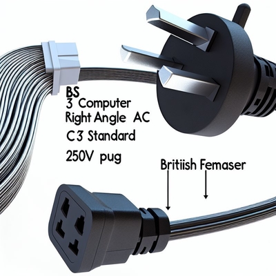 Καλώδιο τροφοδοσίας UK Plug σε IEC C7 250V 10A PVC Jacket