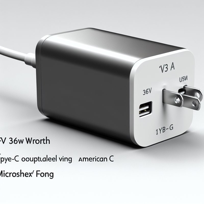 12V 3A τύπου C προσαρμογός ρεύματος 36W φορτιστή USB-C με παγκόσμια είσοδο