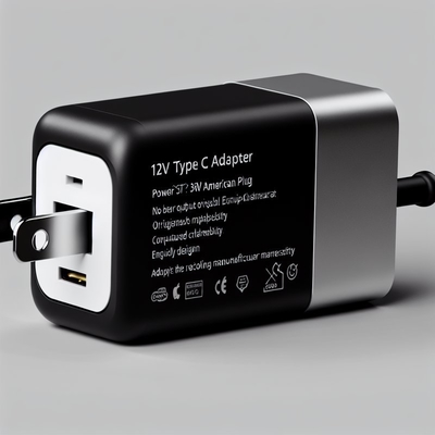 12V 3A τύπου C προσαρμογός ρεύματος 36W φορτιστή USB-C με παγκόσμια είσοδο