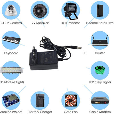 12W 1A EU DC Power Adapter 12V 1A μετατροπέας AC-DC