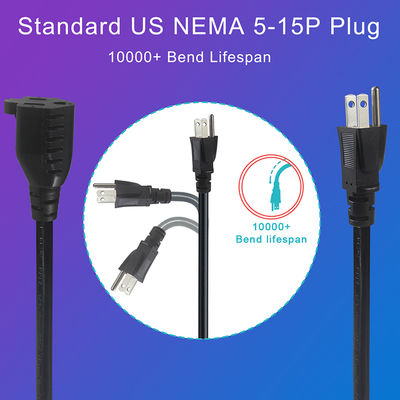 NEMA 5-15P σε 3-Way 5-15R Power Splitter SJTW 16AWG