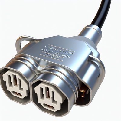 NEMA 5-15P σε 3-Way 5-15R Power Splitter SJTW 16AWG
