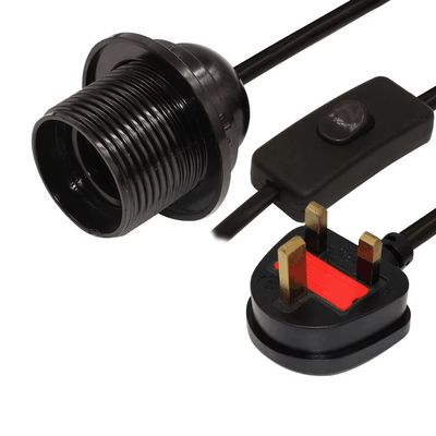 Μετατροπέας υποδοχής λαμπτήρα UK Plug E26 με διακόπτη 303 250V