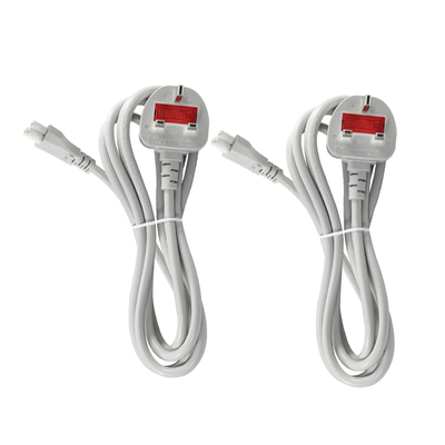 Γκρι καλώδιο τροφοδοσίας UK σε C5 1.5M 3-ακίδων Cloverleaf 250V 2.5A