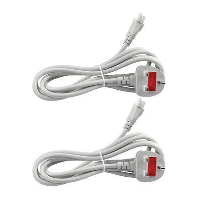 Γκρι καλώδιο τροφοδοσίας UK σε C5 1.5M 3-ακίδων Cloverleaf 250V 2.5A