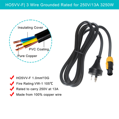 Καλώδιο τροφοδοσίας UK σε C13 10A 250V για υπολογιστές και οθόνες