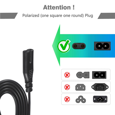 AU Εναρμόνιση στο C7 Power Cord 2 Core 1.8M 240V για Ηλεκτρονικά