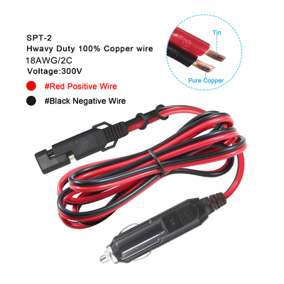 12V SAE σε καλώδιο αναπτήρα τσιγάρων αυτοκινήτου με ασφάλεια 15A