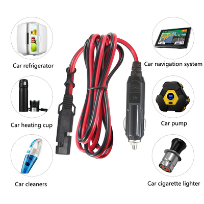 12V SAE σε καλώδιο αναπτήρα τσιγάρων αυτοκινήτου με ασφάλεια 15A