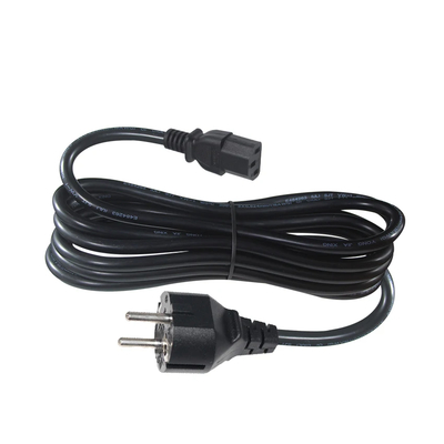 VDE 250V H05VV-F 3G1.0mm2 Schuko σε C13 καλώδιο ισχύος