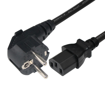 VDE 250V H05VV-F 3G1.0mm2 Schuko σε C13 καλώδιο ισχύος