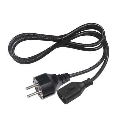 VDE H05VV-F 3G1.0mm2 Schuko σε C14 καλώδιο ισχύος για διακομιστές