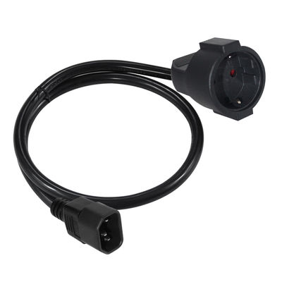 Καλώδιο αντάπτορα VDE CE Approved IEC C14 σε Schuko H05VV-F 3G1.0mm²