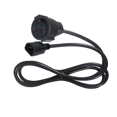 Καλώδιο αντάπτορα VDE CE Approved IEC C14 σε Schuko H05VV-F 3G1.0mm²