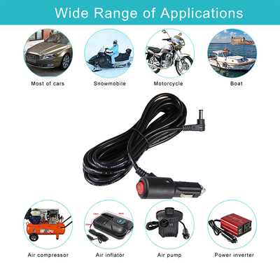 12V Car Power Outlet Extender Multi Socket Splitter Adapter DC Extension Cable για αναπτήρα τσιγάρων GPS Dash Cam