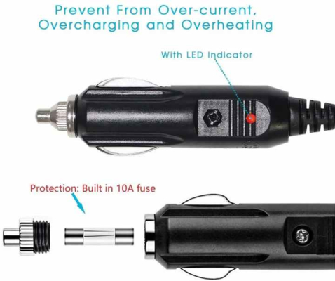 12V Καλώδιο τροφοδοσίας από αναπτήρα αυτοκινήτου σε OBD2 για διαγνωστικά με ασφάλεια για σαρωτή αυτοκινήτου, αναγνώστη κωδικών και ECU