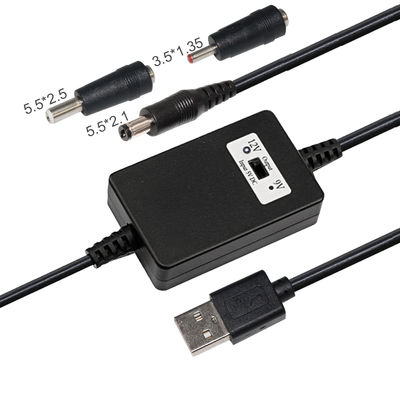Καλώδιο μετατροπής ισχύος USB σε 9V 12V DC Step up Boost Adapter Cord με 5.5x2.1mm Connector για το Router Camera Speaker Modem LED