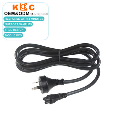 Εγκεκριμένο από SAA 3-Pin AU Plug σε IEC C5 Καλώδιο Ρεύματος 10A/250V AC Καλώδιο 1.8m Μαύρο