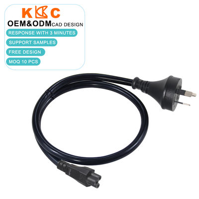 Εγκεκριμένο από SAA 3-Pin AU Plug σε IEC C5 Καλώδιο Ρεύματος 10A/250V AC Καλώδιο 1.8m Μαύρο