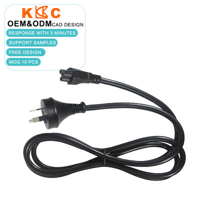 Εγκεκριμένο από SAA 3-Pin AU Plug σε IEC C5 Καλώδιο Ρεύματος 10A/250V AC Καλώδιο 1.8m Μαύρο
