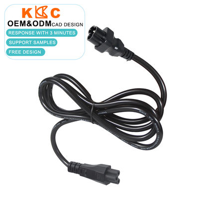 18 AWG IEC 60320 C5 έως C6 Σύρμα προσαρμογής ισχύος με βαθμολογία 10A / 125V για προσαρμογείς φορητών υπολογιστών